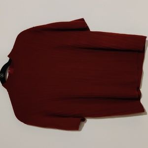 Koret  Dark Red Size L Short Sleeved Turtle Neck With Zipper Size L